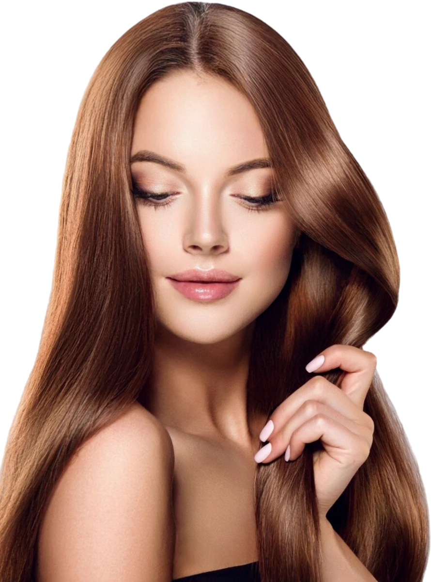 Glossy chestnut hair, from the Glowzia 2026 collection